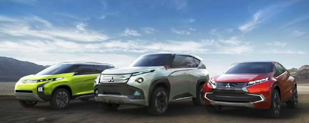 2015 жылғы Франкфурт автосалонындағы Mitsubishi Motors көліктерінің толық спектрі
