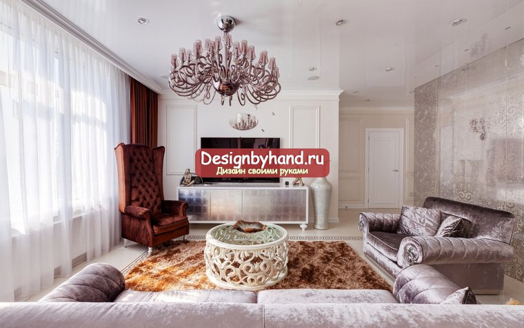 Қонақ бөлменің интерьеріндегі люстралар. Ең танымал опциялар